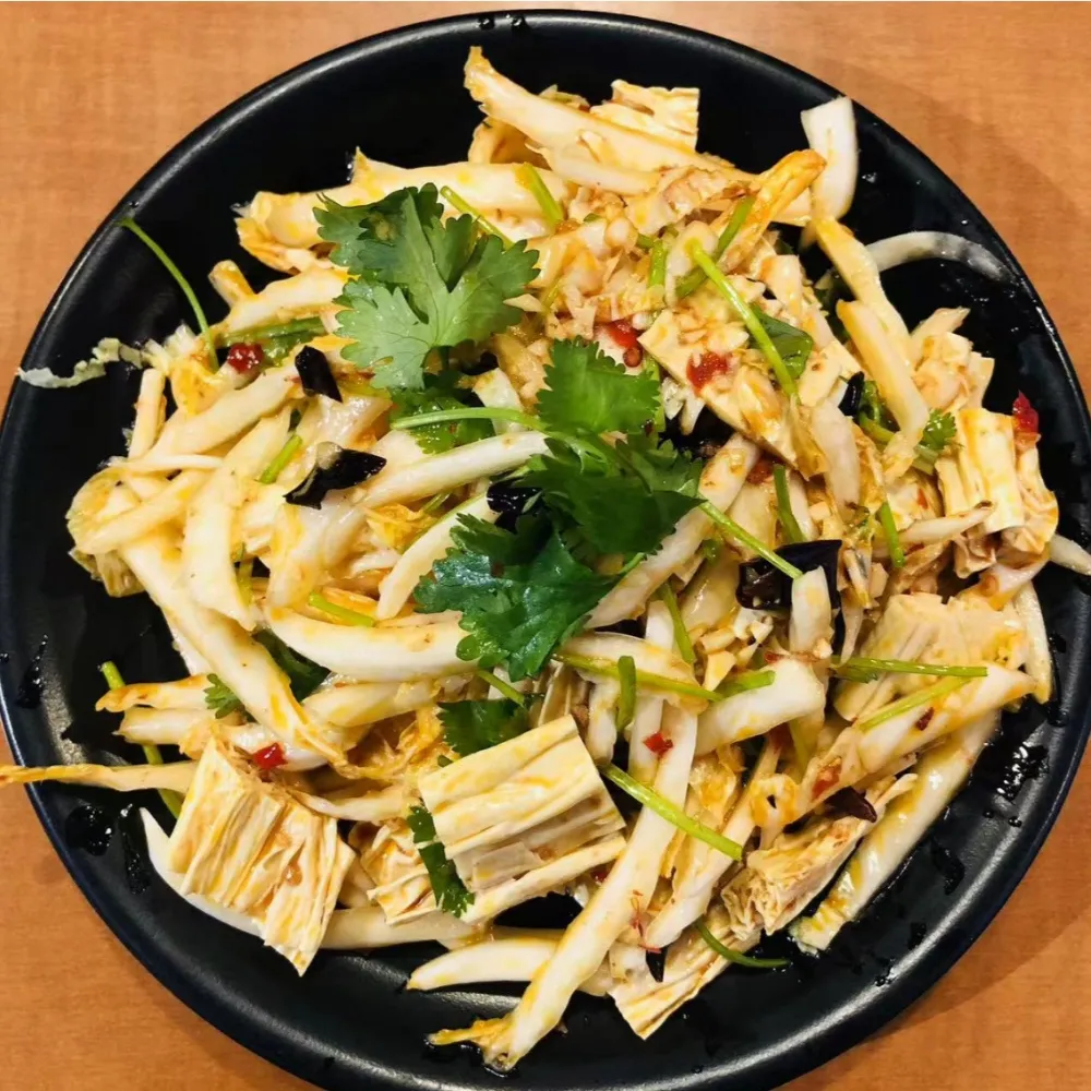 Spicy mixed cabbage and yuba with cilantro at Liu Roast Fish, an Chinese Restaurant in City of Industry